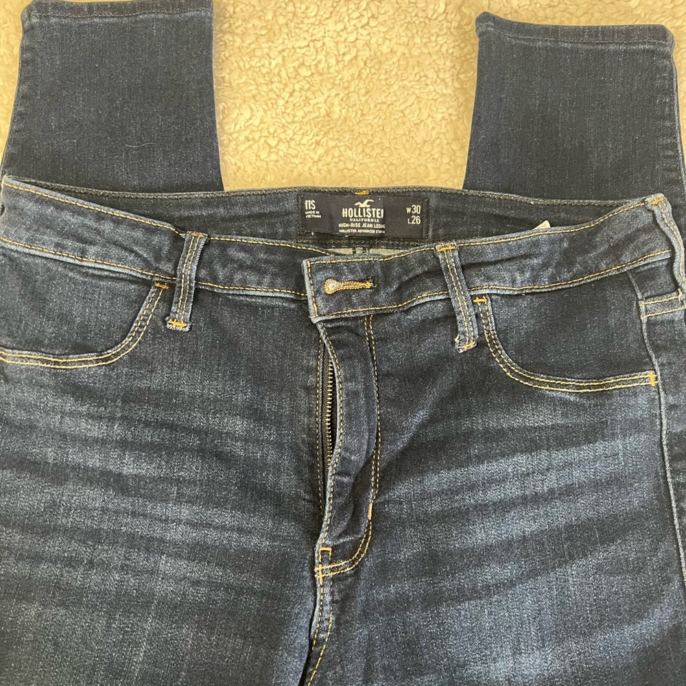 Hollister super skinny Blue Denim ankle Jeans women’s size 9 short